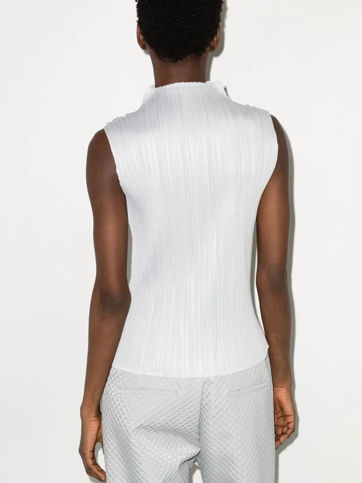 Pleats Please Issey Miyake ハイネックタンクトップ - 画像3