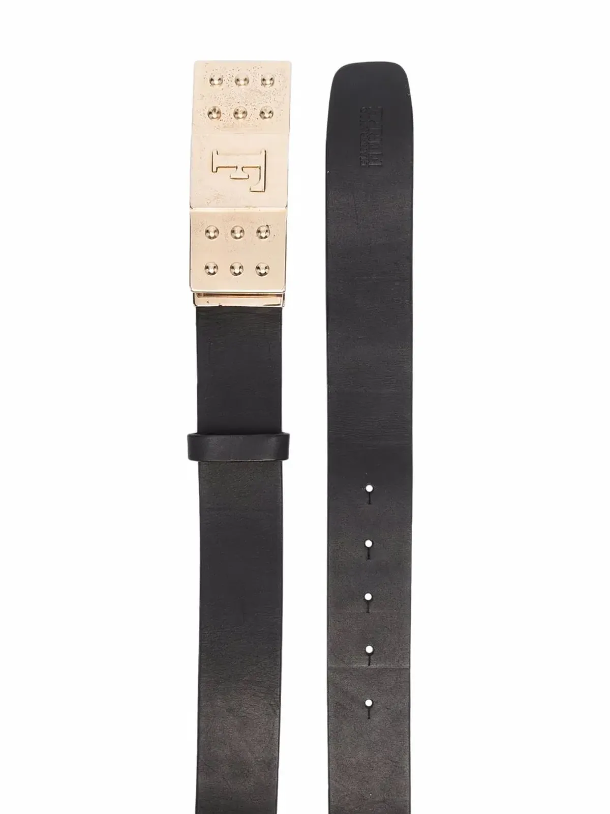 Gianfranco Ferré Pre-Owned 1990s ロゴ刻印バックル付きレザーベルト - ブラック - 画像2