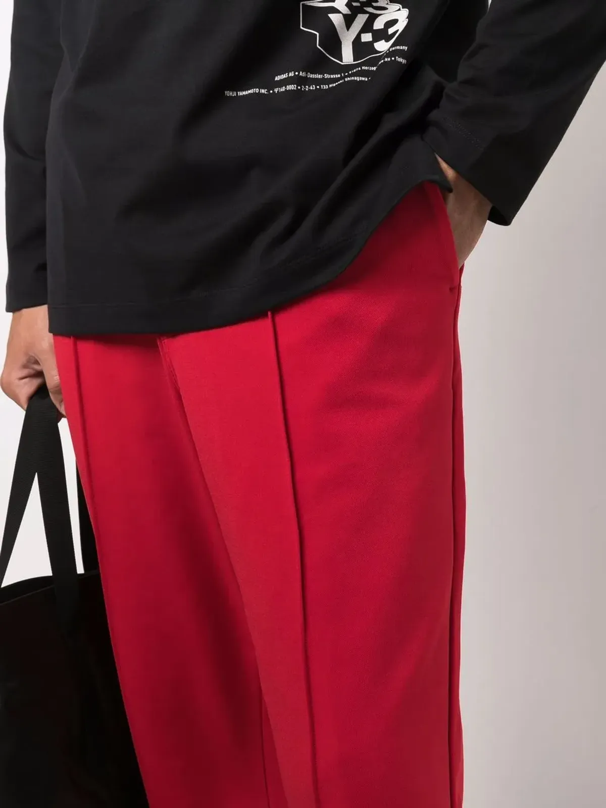 Y-3 露出縫いトラックパンツ - 画像5
