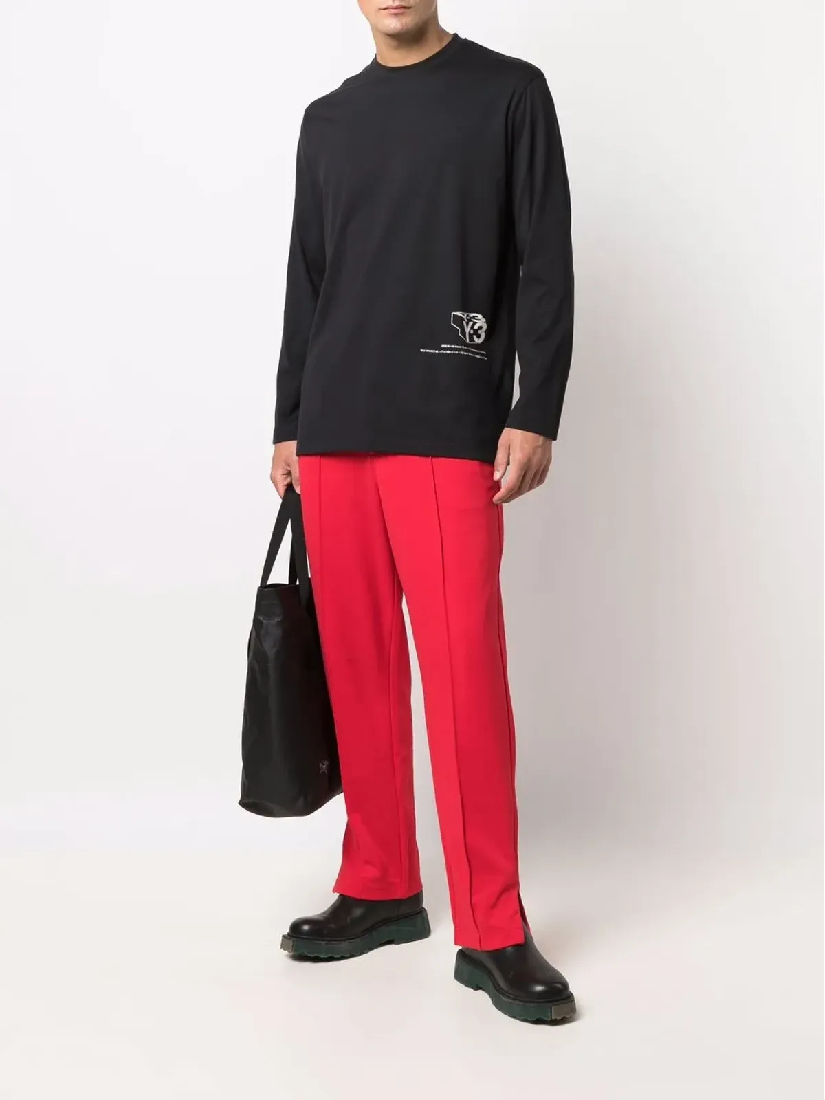 Y-3 露出縫いトラックパンツ - 画像2