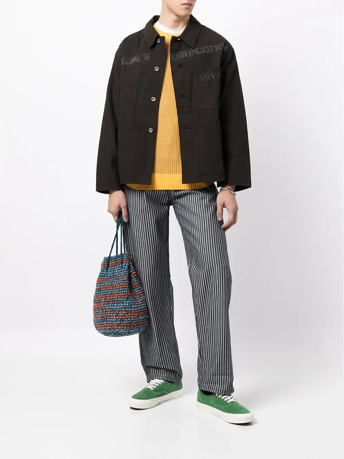 visvim ロゴプリント入り クリンクル加工 シャツジャケット - 画像2