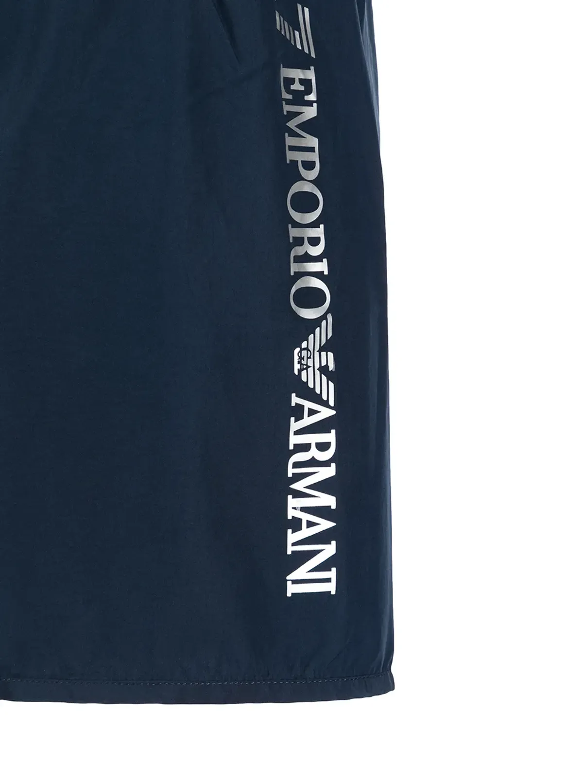 Ea7 Emporio Armani メタリックロゴプリント スイムショーツ ブルー - 画像3