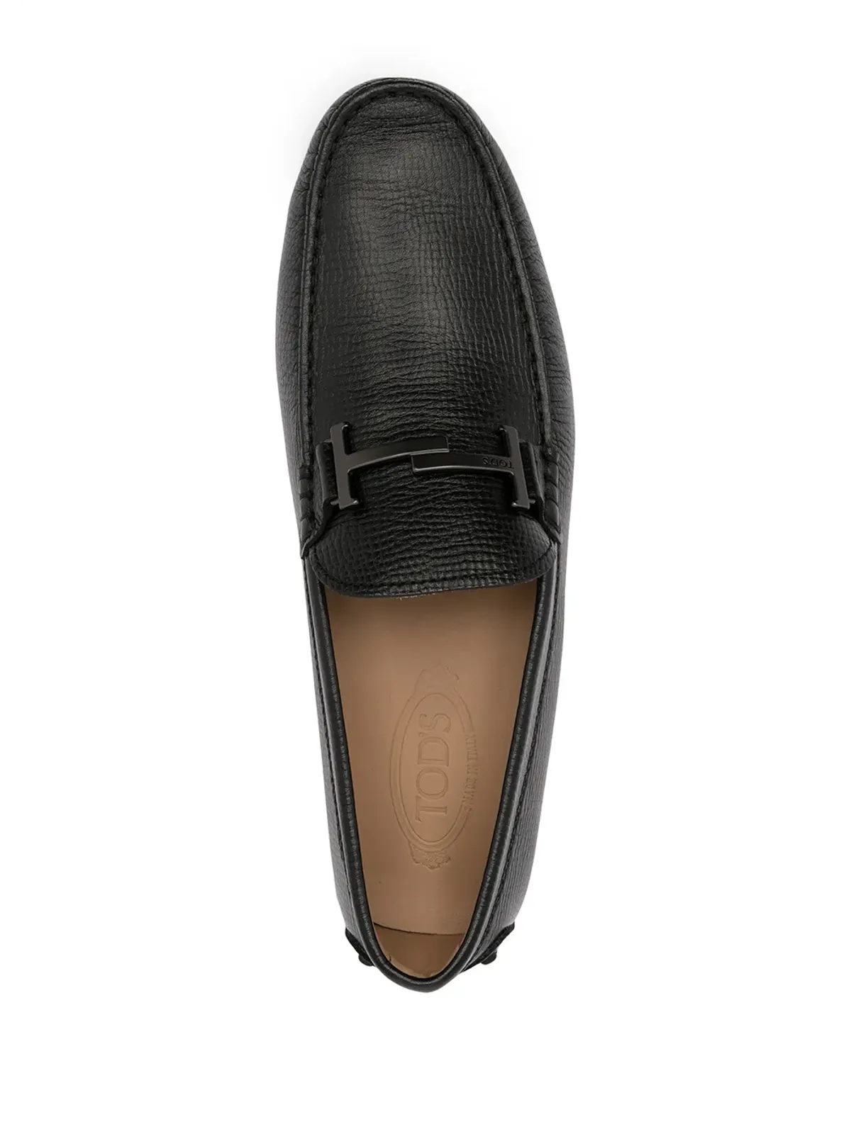 Tod's ゴンミーニ テクスチャード レザー ローファー - 画像4
