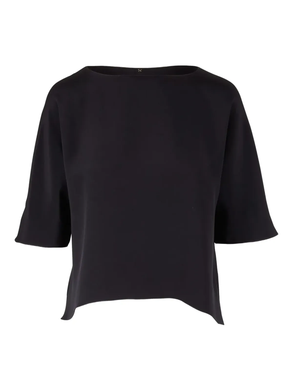 Peter Cohen boat-neck short-sleeves top - Black - 画像1