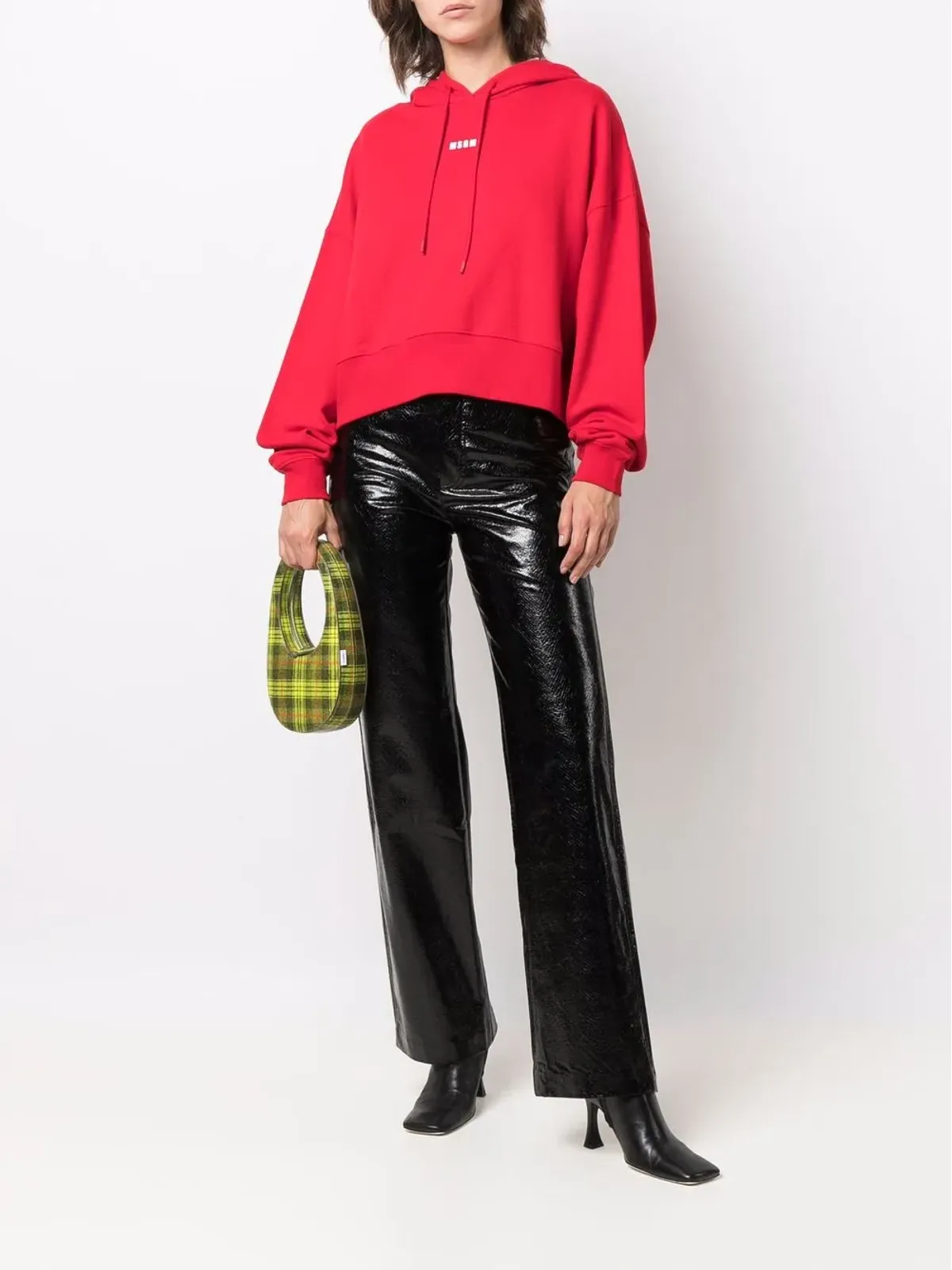 MSGM ロゴプリント オーバーサイズフーディ - 画像2