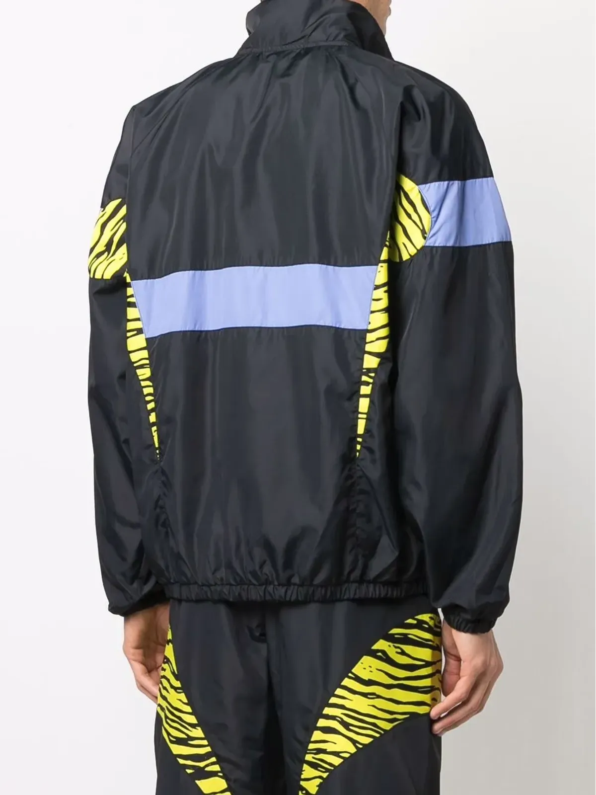 Moschino パネルド・ゼブラ・ウィンドブレーカー（ブラック） - 画像4