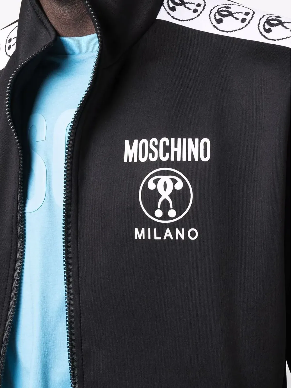 Moschino ロゴストライプジップジャンパー - 画像5