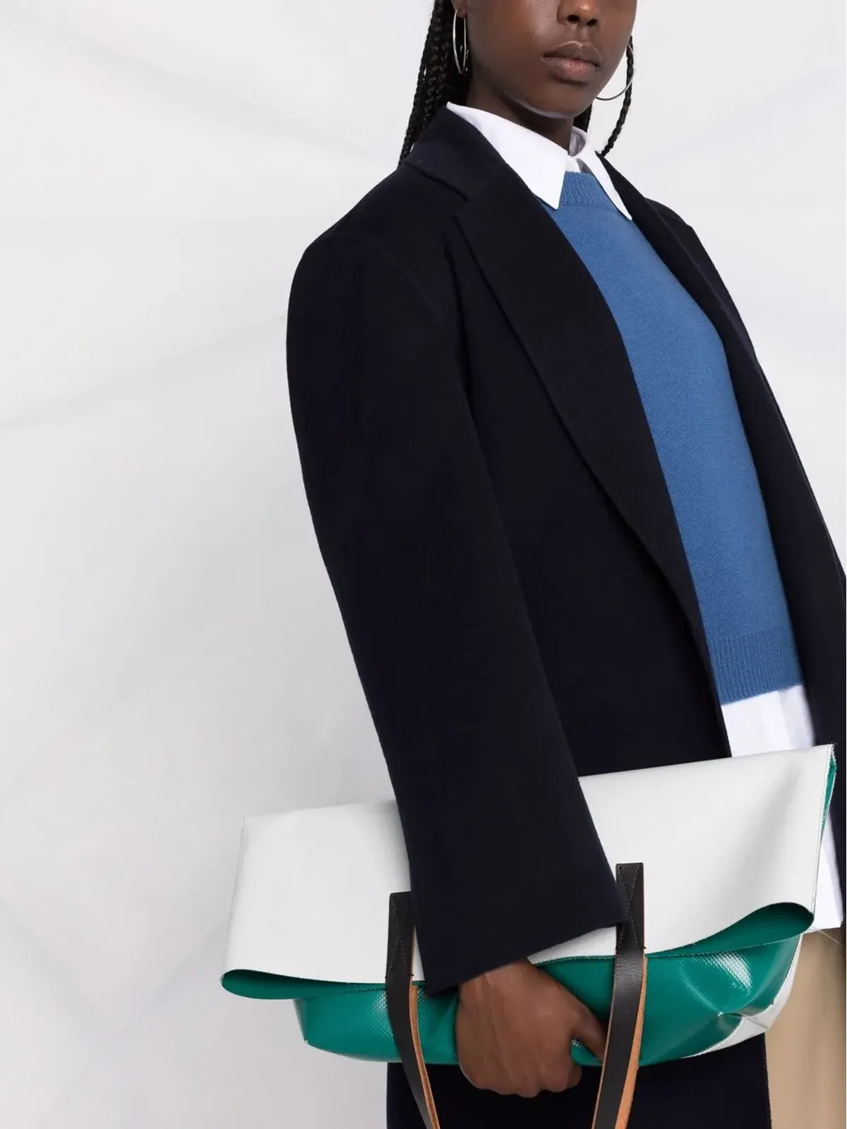 10 CORSO COMO ベルト付きシングルブレストコート - 画像5