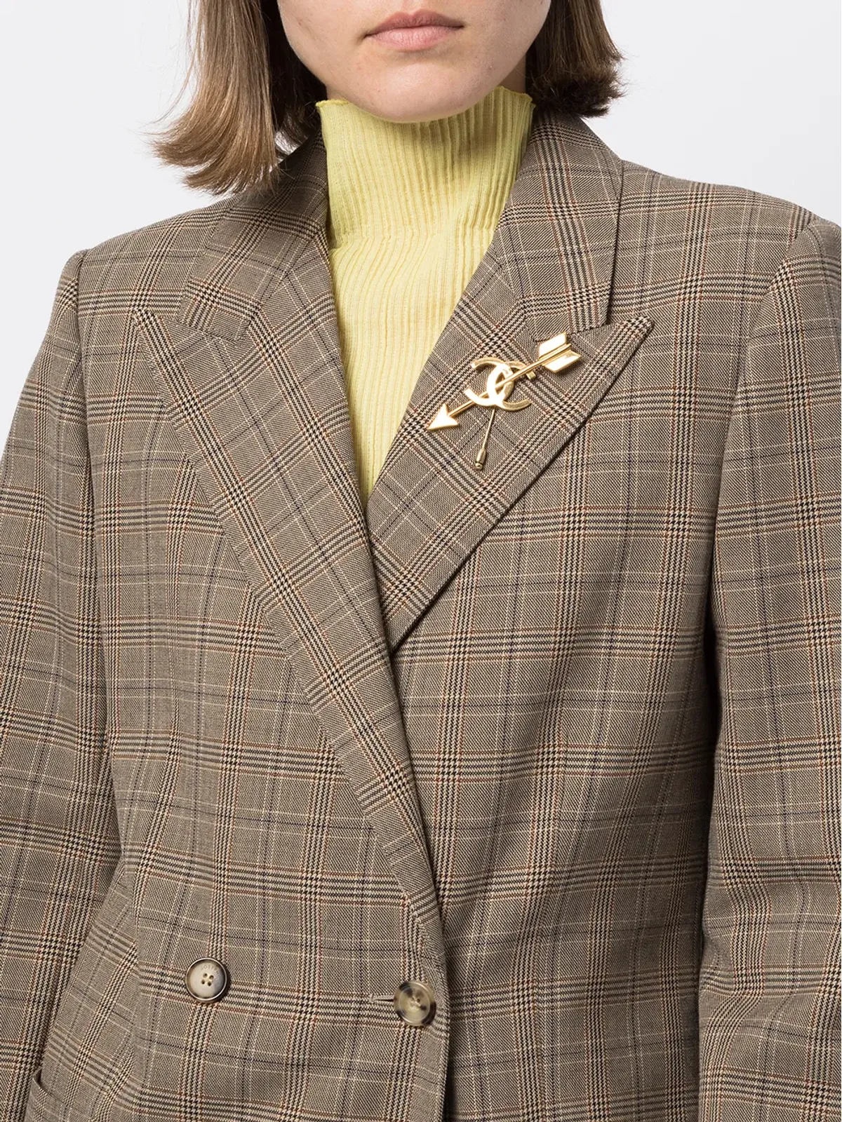 CHANEL ビンテージ 1990年代 弓矢モチーフ ブローチ ゴールド - 画像2
