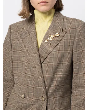CHANEL ビンテージ 1990年代 弓矢モチーフ ブローチ ゴールド - サムネイル2