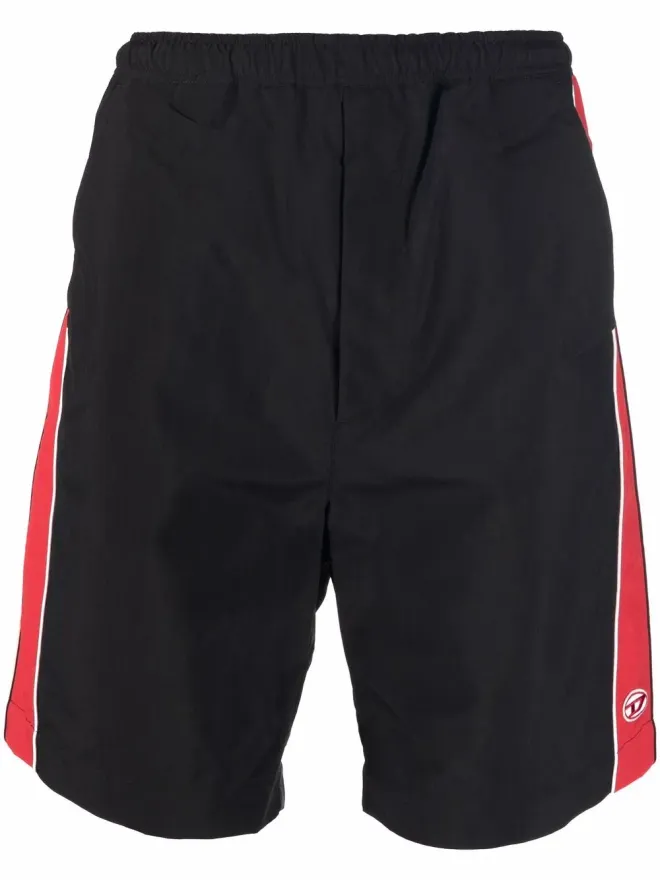 Diesel Diesel ツートーン トラックショーツ ブラックの商品画像