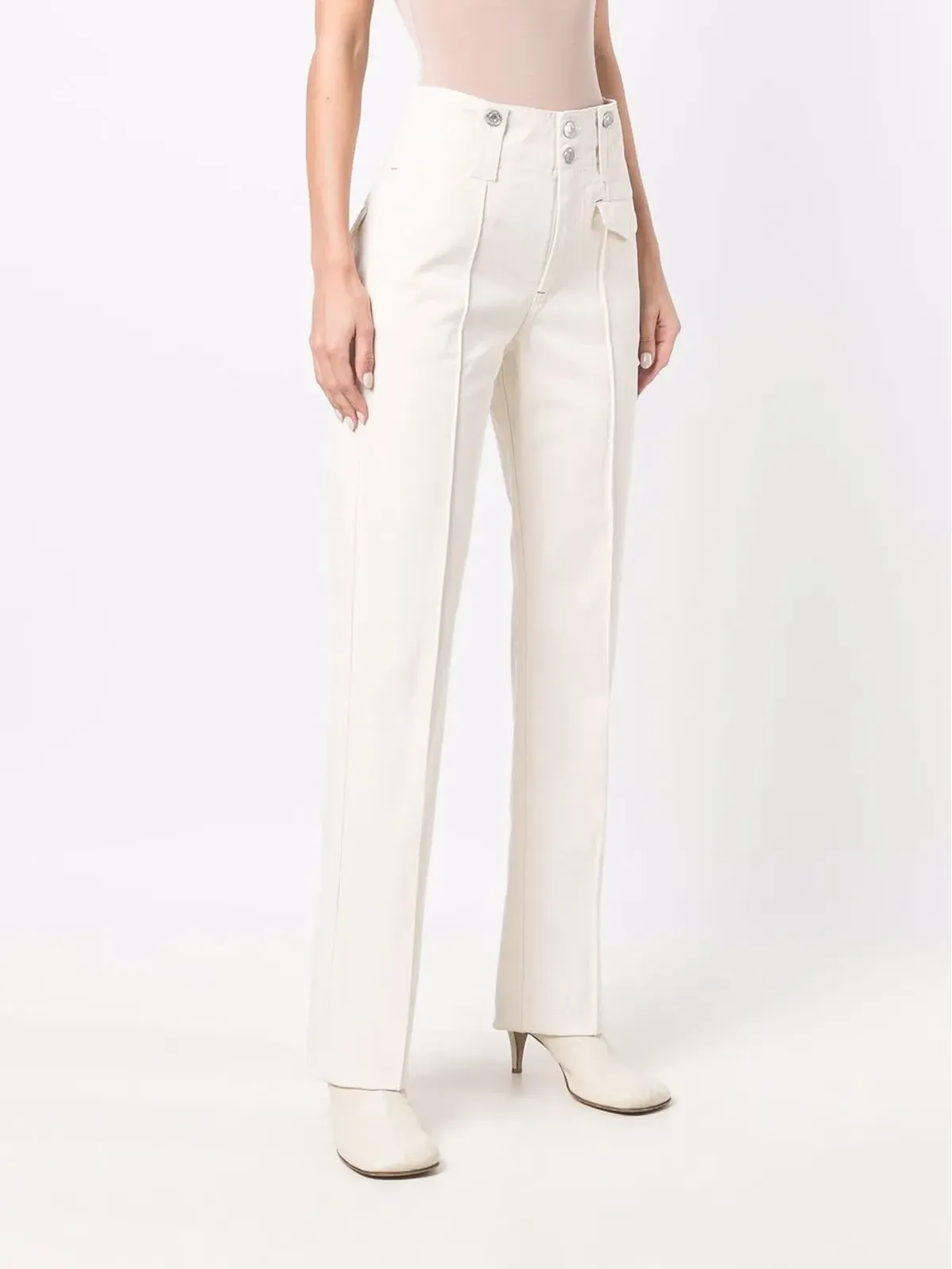 ISABEL MARANT ハイライズ・ストレートレッグパンツ - 画像3