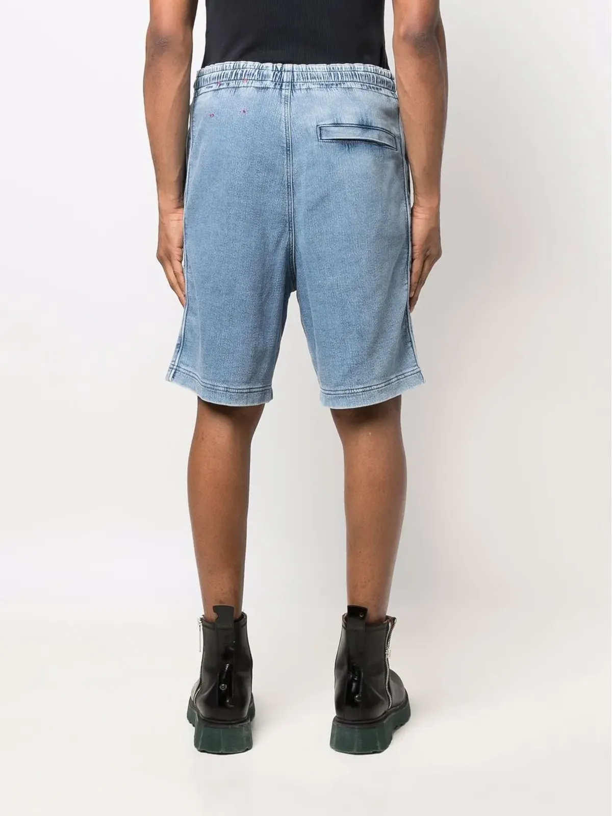 Diesel ロゴパッチ付きデニムショーツ - 画像4