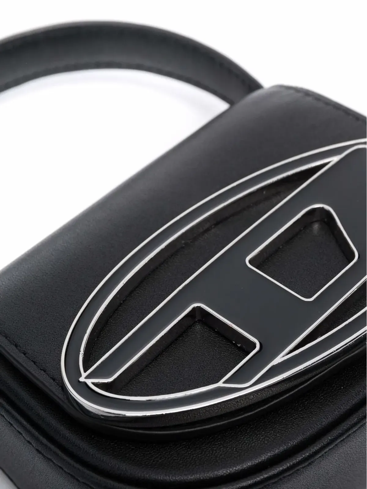 Diesel leather crossbody bag - Black - 画像4