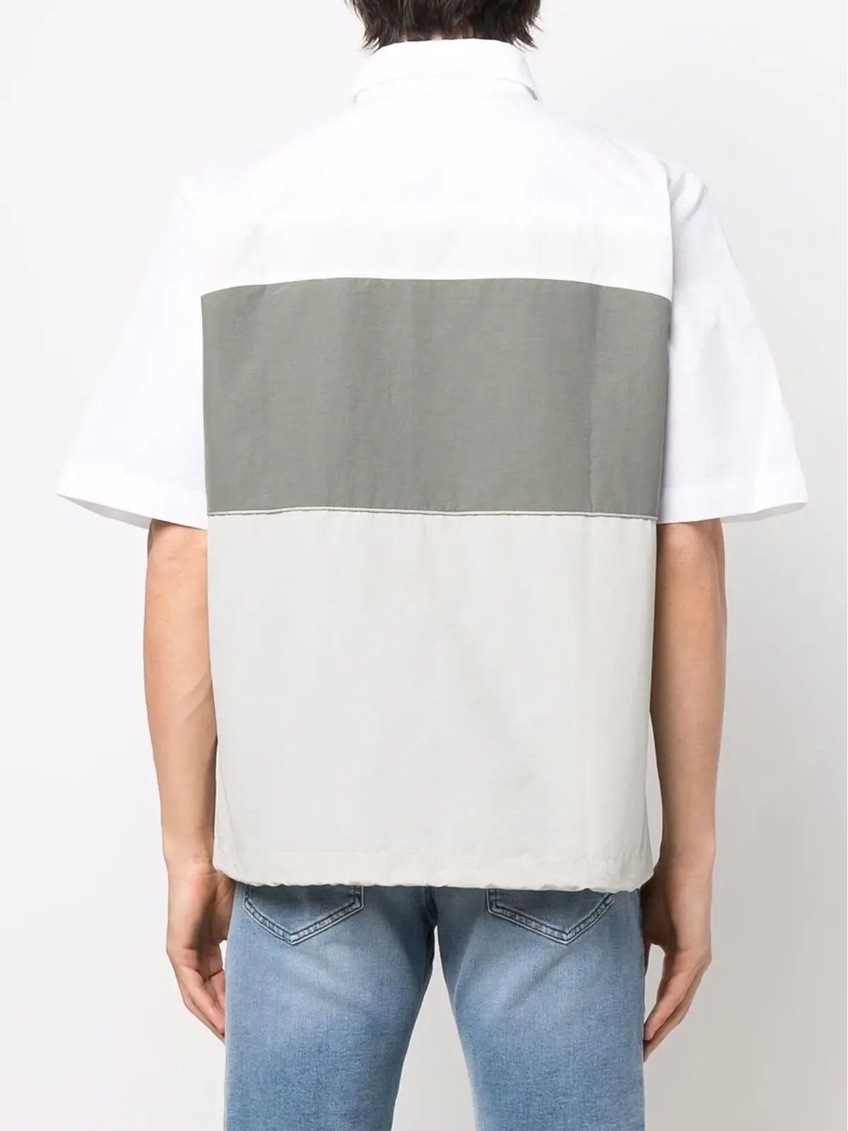 Diesel 刺繍ロゴ入りカラー・ブロックシャツ - 画像4