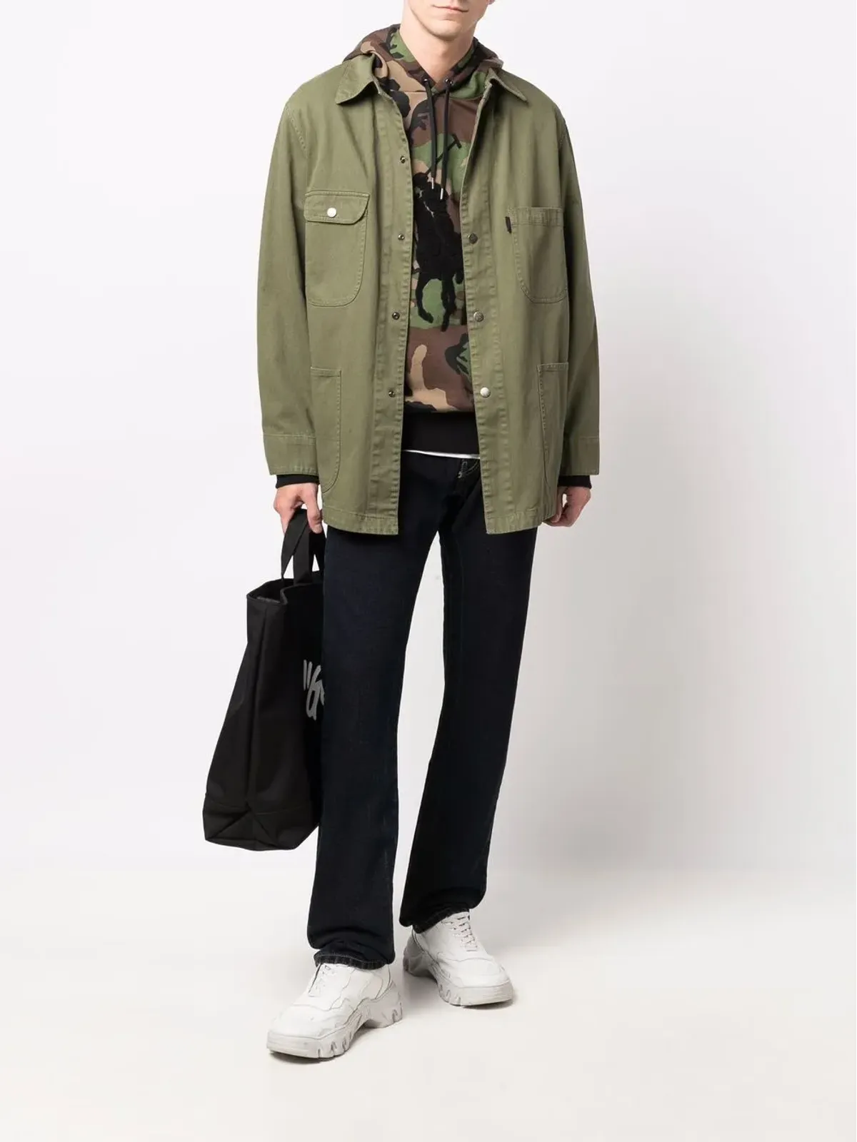 Off-White スリムフィット ロゴプリント デニムジーンズ - 画像2