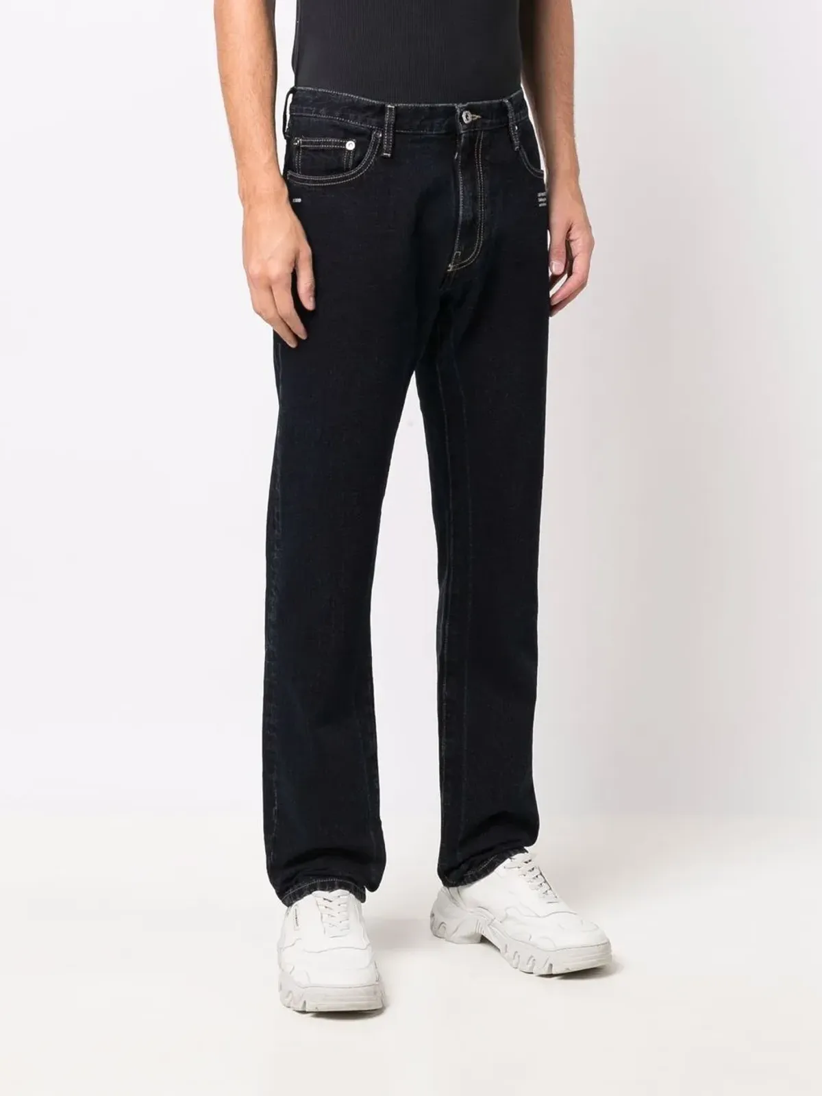 Off-White スリムフィット ロゴプリント デニムジーンズ - 画像3