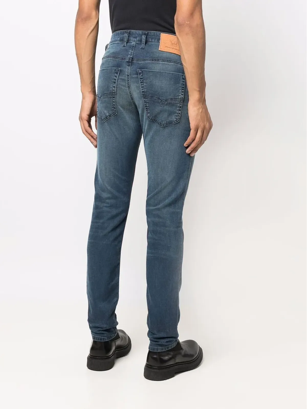Diesel Krooley ドローストリング テーパードジーンズ ブルー - 画像4