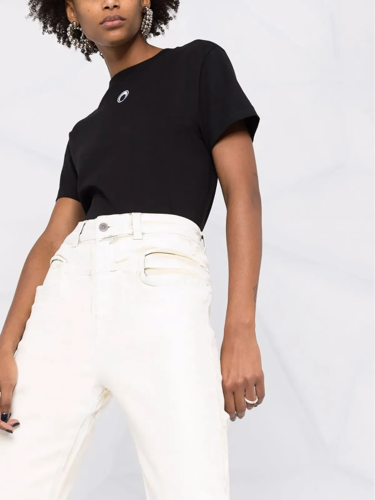 Diesel ハイウエスト コーティング風ジーンズ - 画像5