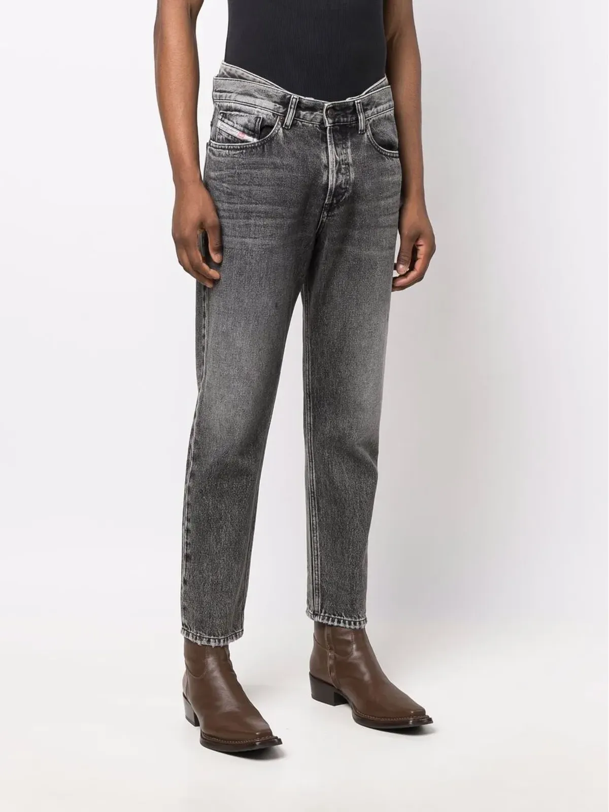 Diesel D-Fining tapered-leg jeans - Grey - 画像3