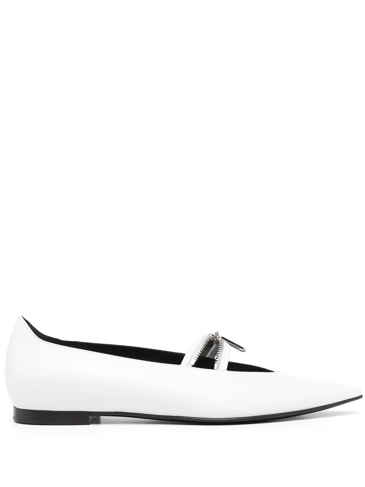 Off-White ペーパークリップディテール バレリーナシューズ - 画像1