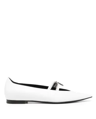 Off-White ペーパークリップディテール バレリーナシューズ - サムネイル1
