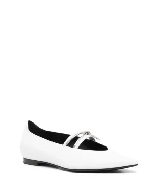 Off-White ペーパークリップディテール バレリーナシューズ - サムネイル2
