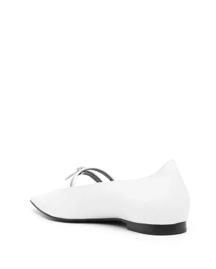 Off-White ペーパークリップディテール バレリーナシューズ - サムネイル3