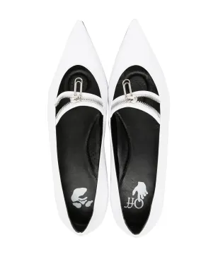 Off-White ペーパークリップディテール バレリーナシューズ - サムネイル4