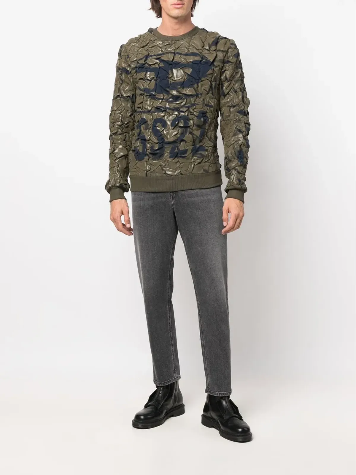 Diesel グレーのテーパードジーンズ - 画像2