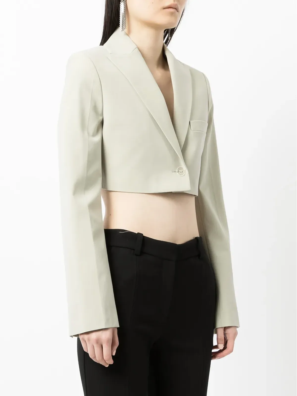 Off-White シングルブレスト クロップドブレザー - 画像3