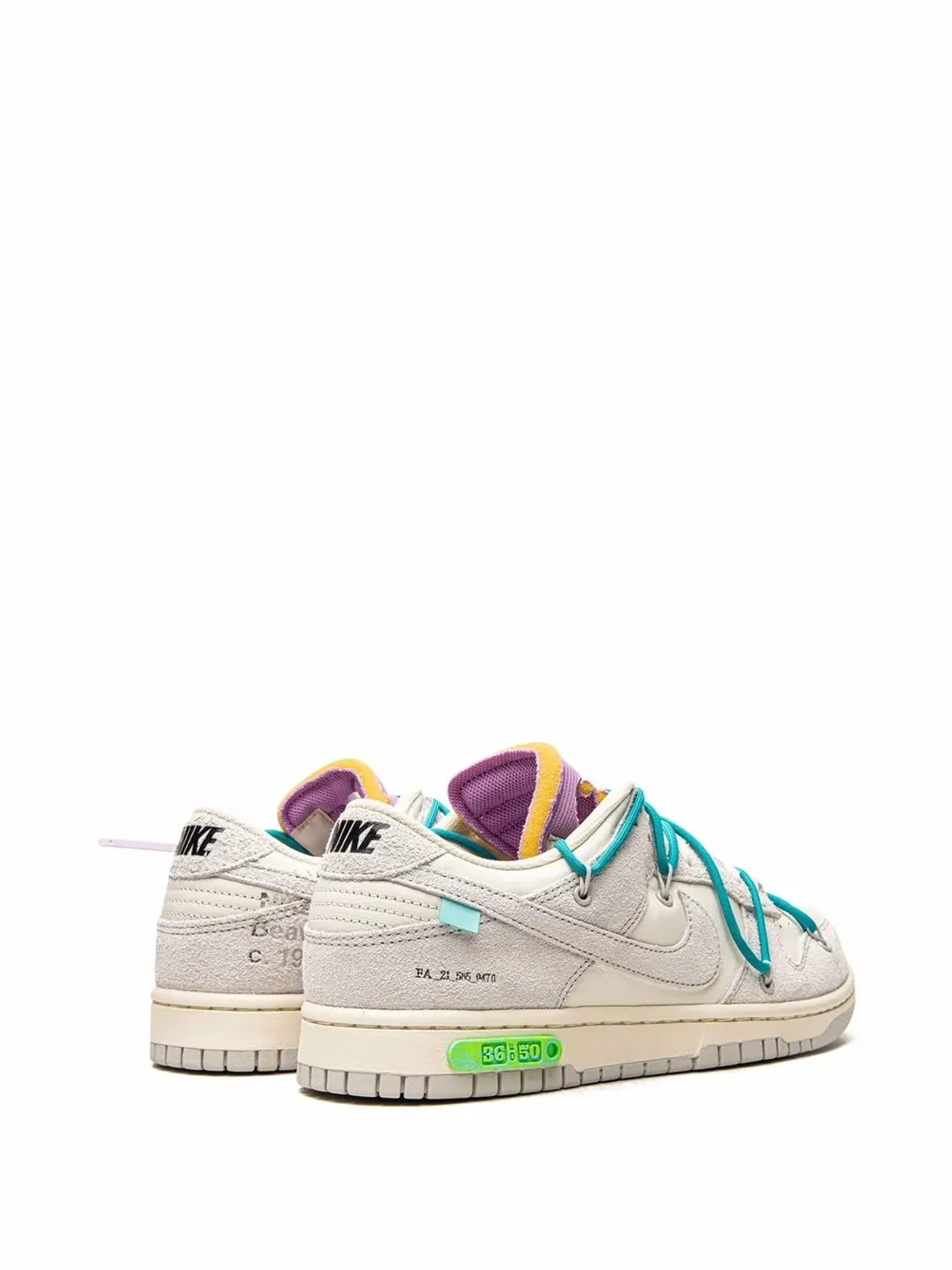 Nike X Off-White ダンク ロー スニーカー Lot 36 - 画像3