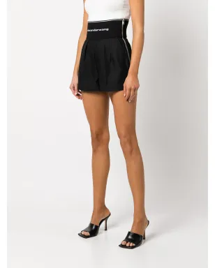 Alexander Wang ロゴ入りウエストバンド サファリショーツ - ブラック - サムネイル3