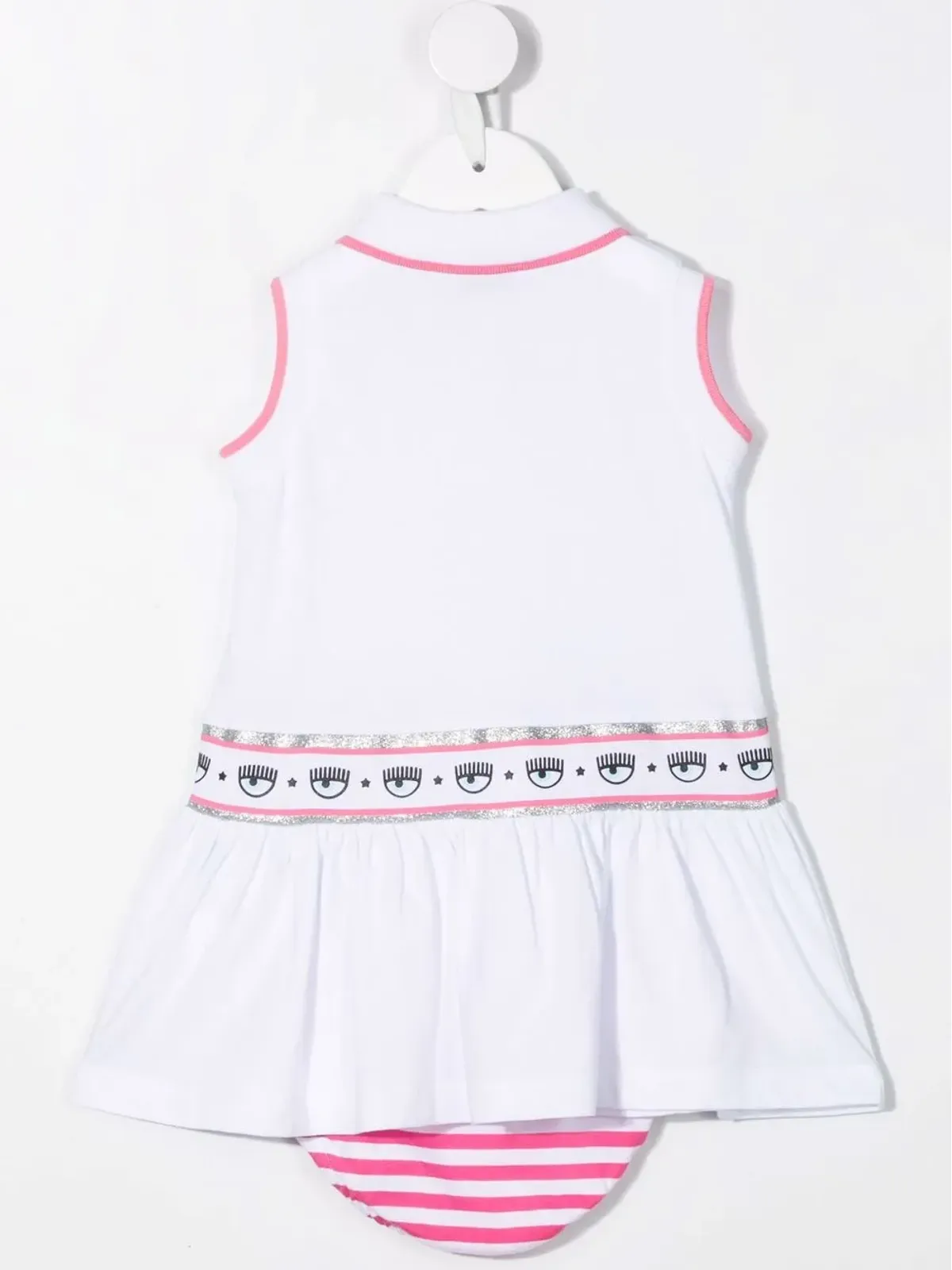 Chiara Ferragni Kids ロゴマニア ポロシャツドレス - ホワイト - 画像2