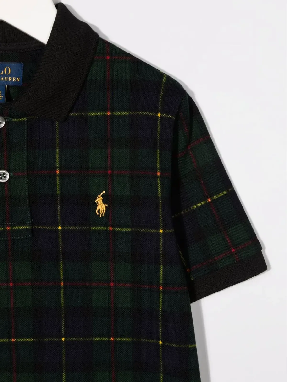 POLO RALPH LAUREN KIDS チェック柄ポロシャツ - グリーン - 画像3