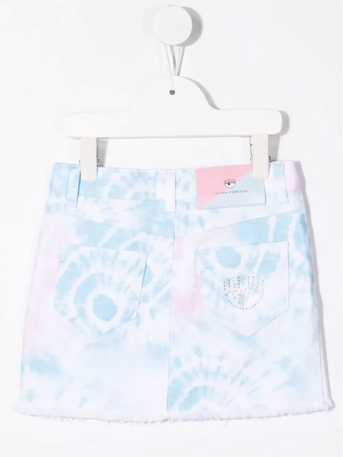 Chiara Ferragni Kids タイダイ染めデニムスカート - 画像2