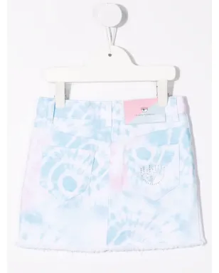 Chiara Ferragni Kids タイダイ染めデニムスカート - サムネイル2