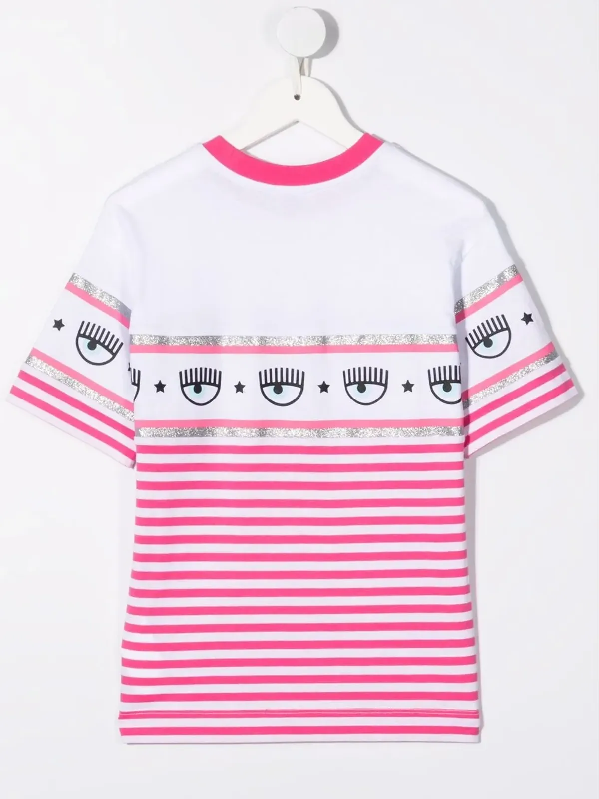 Chiara Ferragni Kids ストライプコットン Tシャツ - 画像2