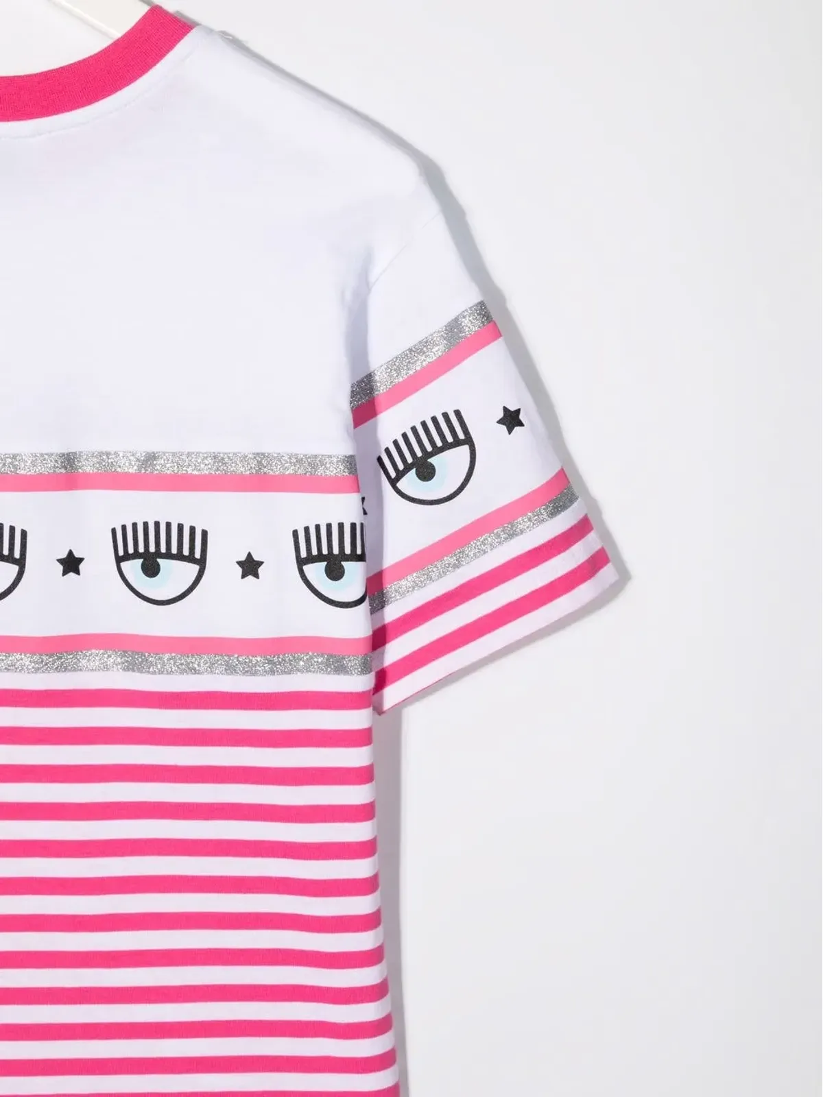 Chiara Ferragni Kids ストライプコットン Tシャツ - 画像3