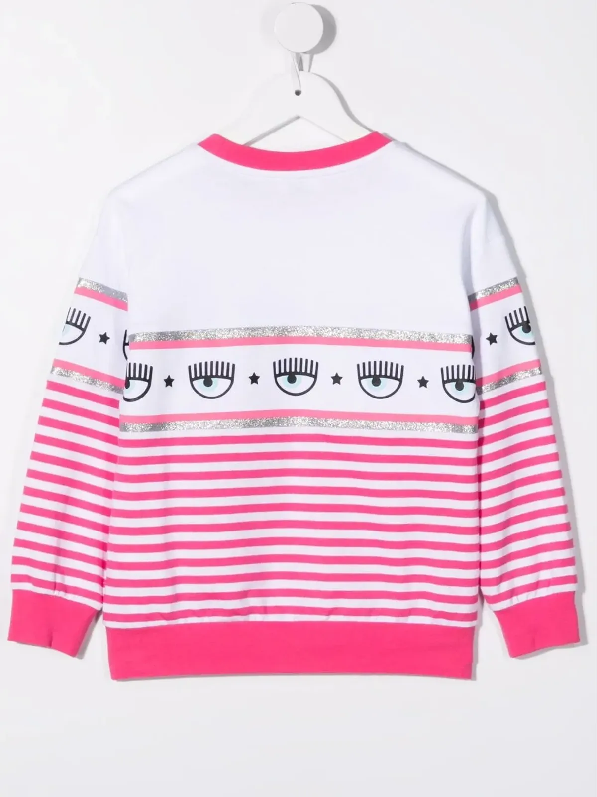 Chiara Ferragni Kids ストライプコットン スウェットシャツ - 画像2