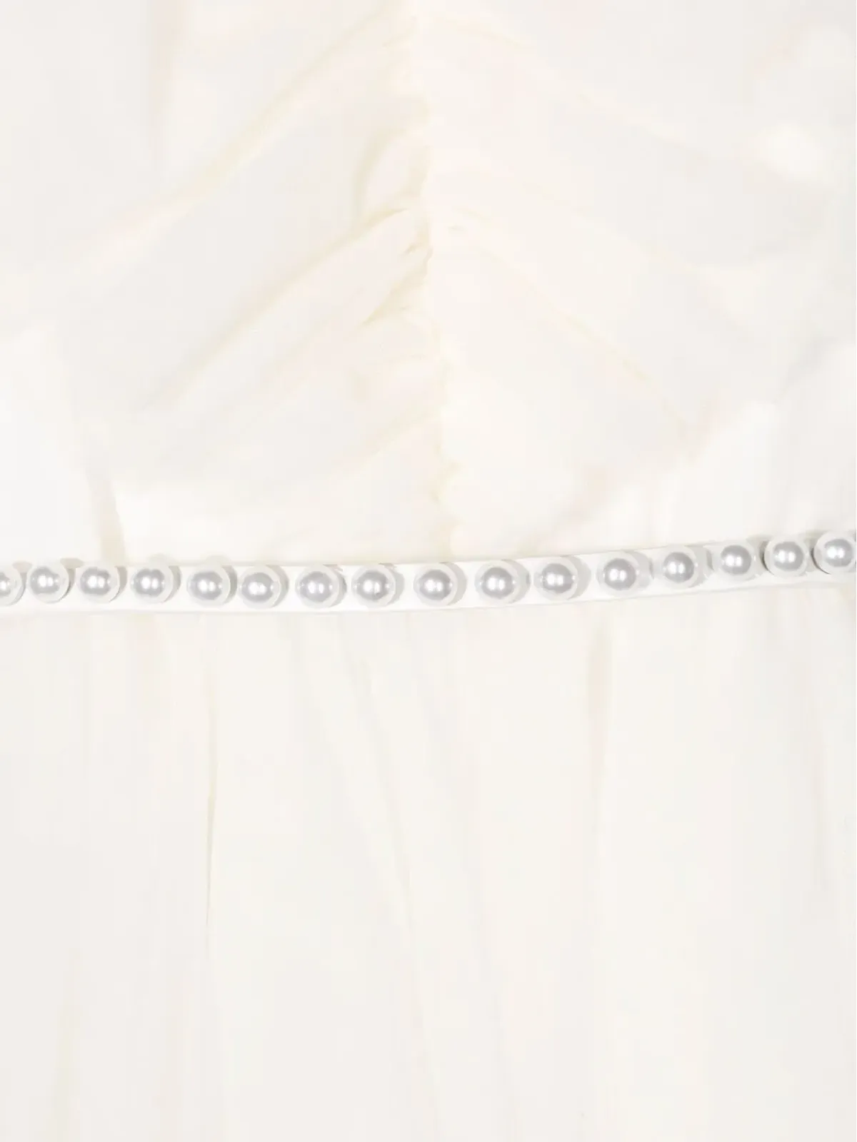Monnalisa pearl-belted dress - White - 画像3