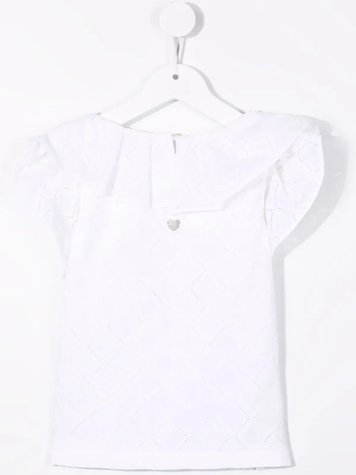 Monnalisa perforated-design top - 画像2
