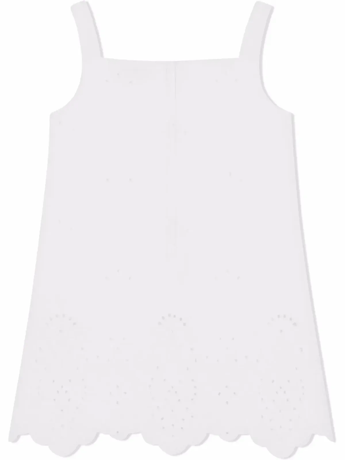 Dolce & Gabbana Kids broderie-anglaise pinafore dress ホワイト - 画像2