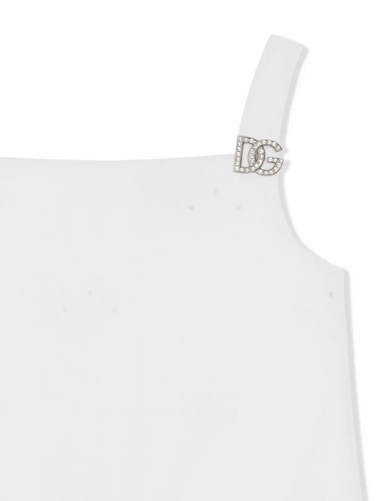 Dolce & Gabbana Kids broderie-anglaise pinafore dress ホワイト - 画像3