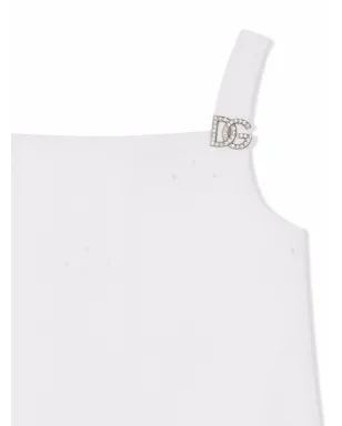 Dolce & Gabbana Kids broderie-anglaise pinafore dress ホワイト - サムネイル3