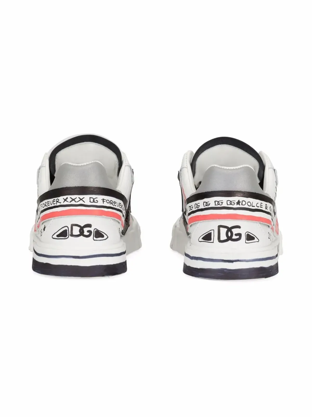 Dolce & Gabbana Kids 手描きレザー スニーカー - 画像3