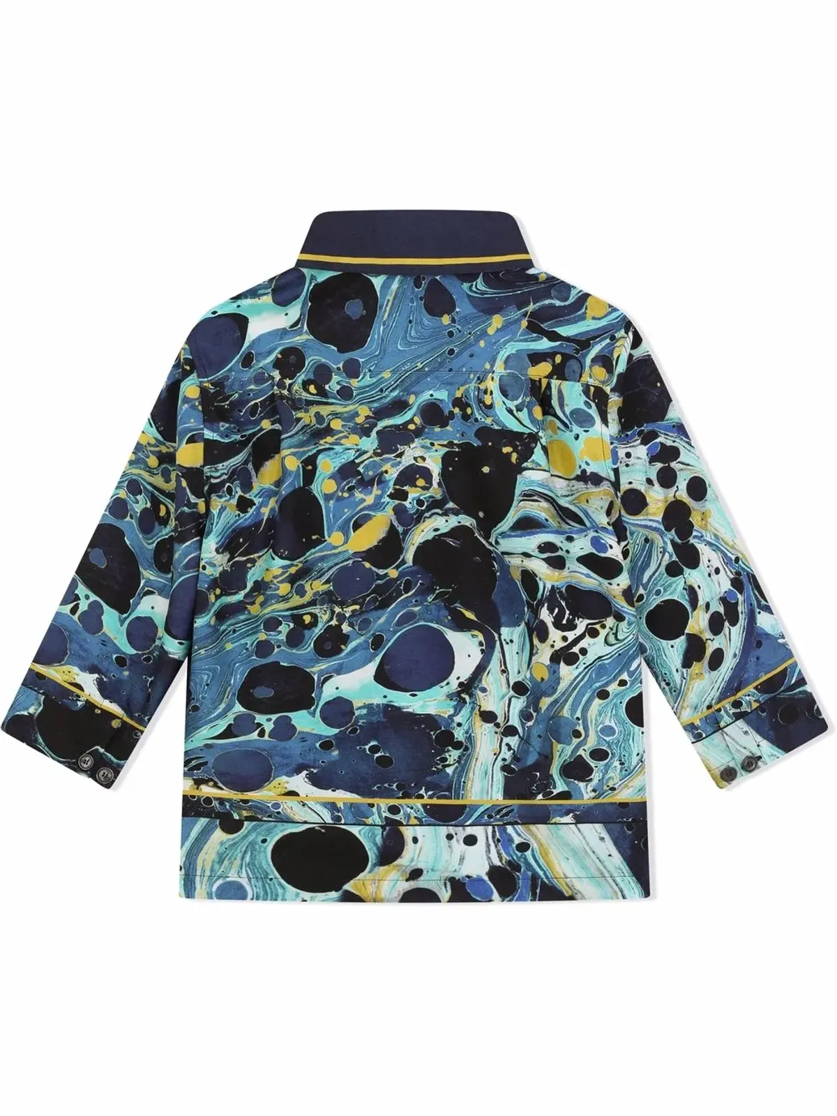Dolce & Gabbana Kids graphic-print silk pajama top - Blue - 画像2