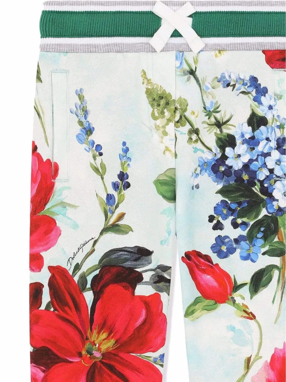 Dolce & Gabbana Kids Garden-print track pants - Blue - 画像3