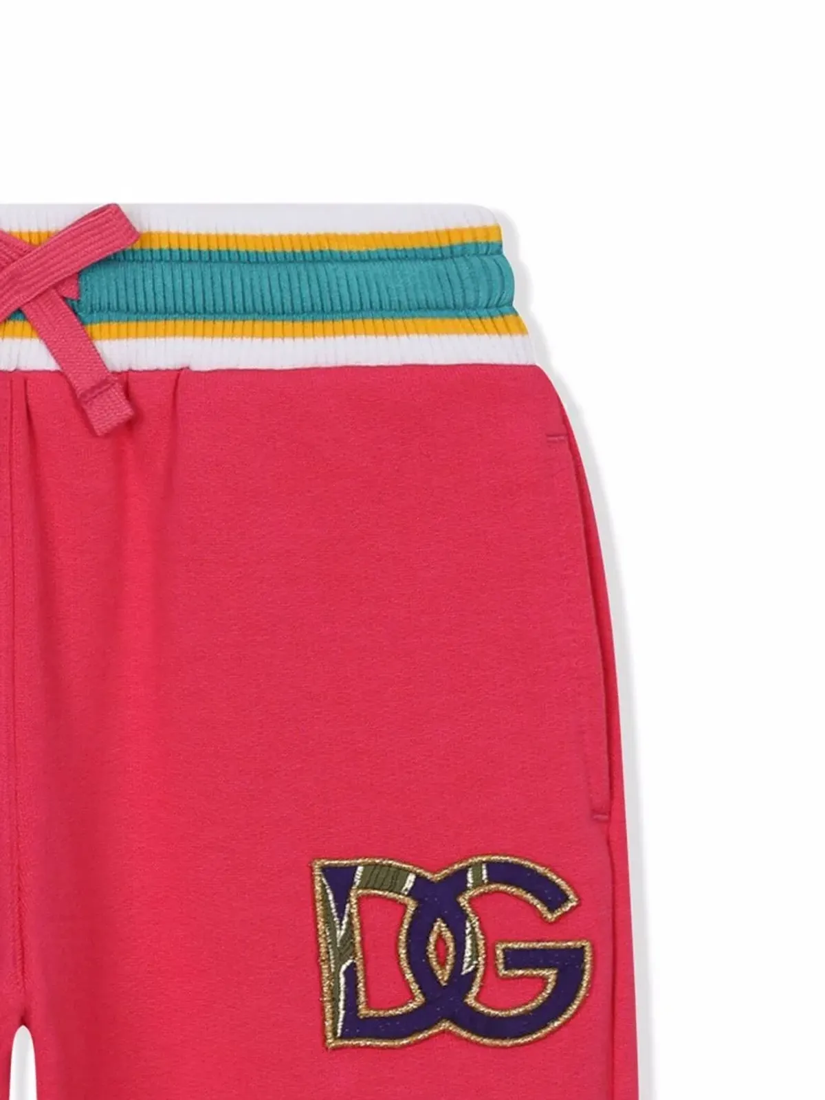 Dolce & Gabbana Kids ロゴパッチ トラックパンツ（ピンク） - 画像3