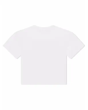 Dolce & Gabbana Kids DGロゴ・オープンワークTシャツ - White - サムネイル2